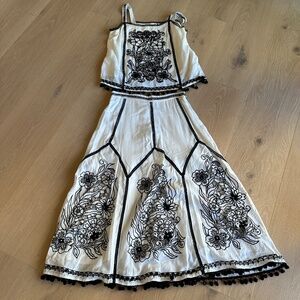 Anthropologie Akemi & Kim Embroidered Eyelet 2 Piece Dress 4